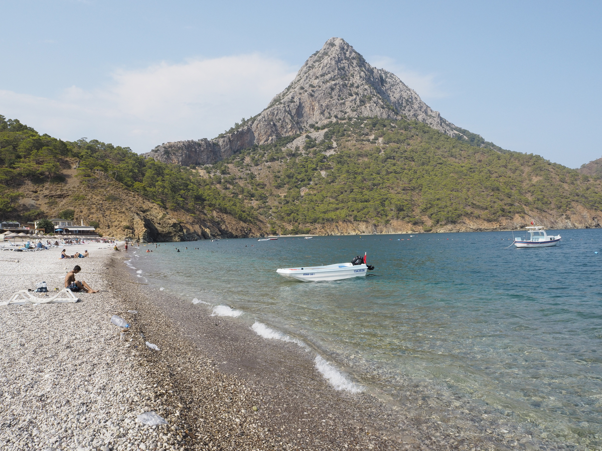 Strand von Adrasan, Türkei. Foto Bernd Wackerbauer